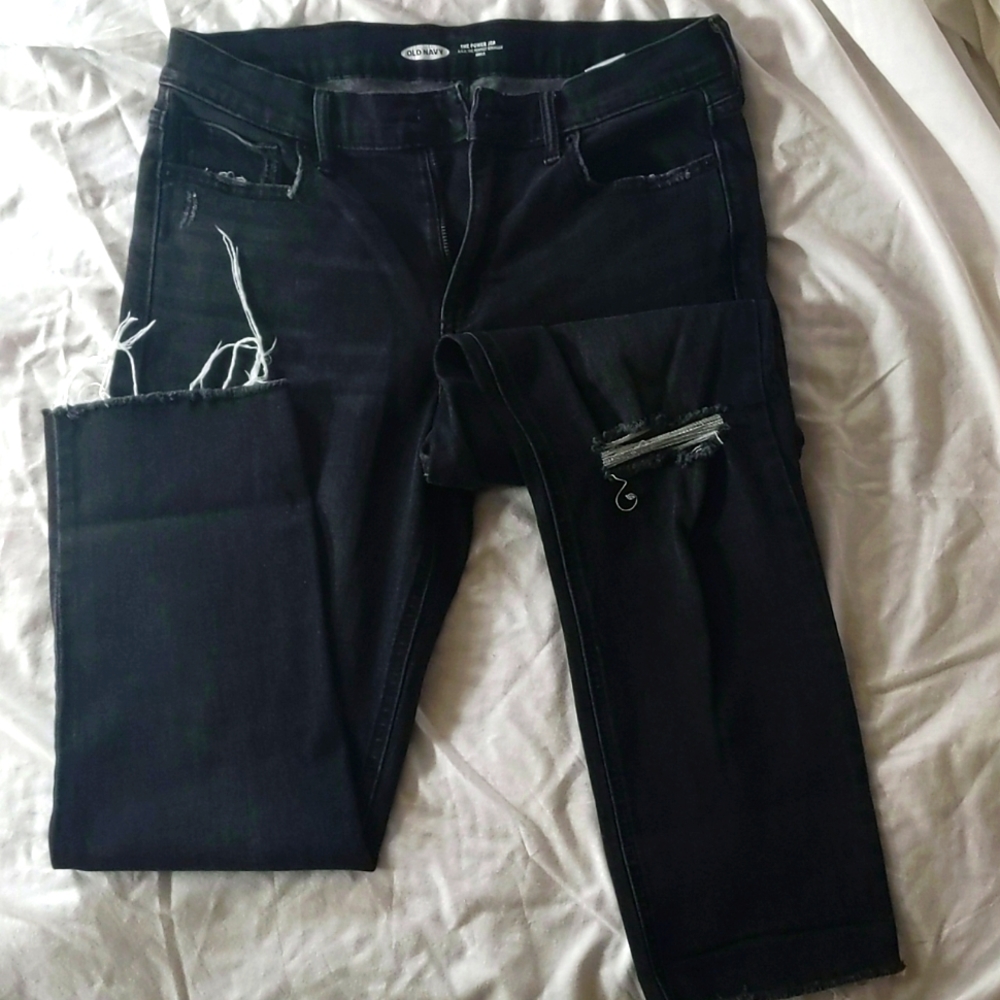 The power jean with raw hem